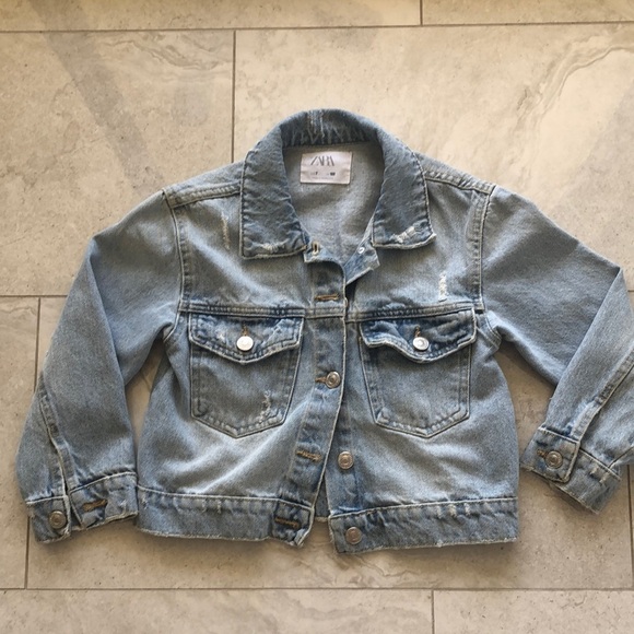 - Zara Blue Denim Jean Jacket Timeless Style - Picture 1 of 6